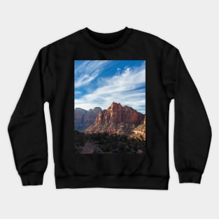 Mountain Range in Zion National Park Crewneck Sweatshirt